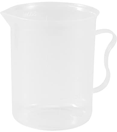 Measuring Jug 250mL Graduated Beaker Clear White Plastic Cup