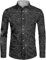POLERO Herren Hemd Langarm Button Down Shirts Weltraum Galaxy Shirt für Casual, Spinnennetz, XL