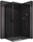 BERNSTEIN Duschkabine mit Schiebetür 100x100 cm Duschabtrennung NT806 FLEX 8mm ESG-Glas Graues Glas Eckdusche Nano beschichtete Duschwand Echtglas-Dusche, Profilfarbe Schwarz matt