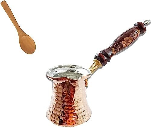 Generisch Cafetera turca, 180 mililitros, cobre, moderna, redonda, para 2 personas