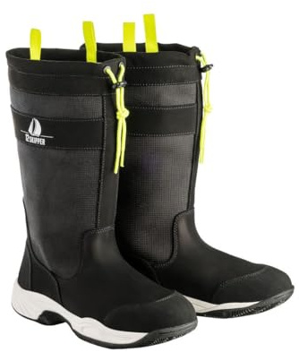 12skipper Drake Offshore - Stivali da barca impermeabili, unisex, colore: Nero