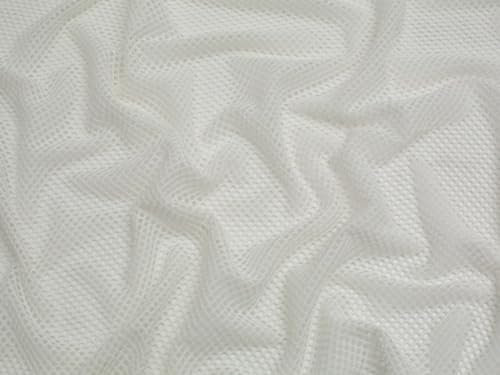 Minerva Red de Tela Rejilla Elástica Color Marfil - por metro