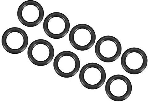 QUARKZMAN 10 Stücke Nitrilring Dichtungsringe Unterlegscheibe 11mm x 7mm x 2mm für Wasserhahn Klempner Reparatur Dichtung Verbindung, Schwarz
