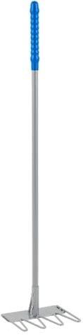 Red Gorilla Tubtrug Tidee Rake 80cm Lightweight Steel with Blue Plastic Grip for Stable Hay Bedding or Garden Use