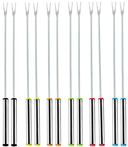 Rhnemuog Fondue KäSe StöCke Fondue Set für Hersteller Schweizer KäSe, Rostfreier Fondue Gabeln MäUsespeck Braten