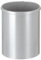 PROREGAL Stillvoller runder Metall Papierkorb | 15 Liter, HxØ 30,5x25,5cm | Silber