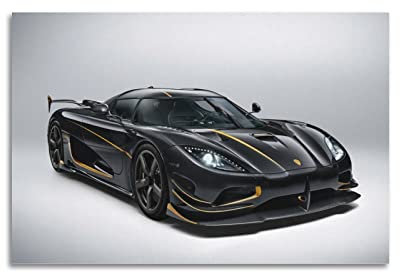 Hypercar Poster für Koenigsegg Agera Sportwagen, dekoratives Gemälde, Leinwand, Poster, 40 x 60 cm