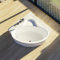 ECOLAM® Badewanne Eckwanne Eckbadewanne Acrylwanne BALA 120 x 120 cm | Inkl. Styropor Wannenträger befliesbar symmetrische Wanne Ablaufgarnitur Alcaplast Acryl Füße Silikon | Komplett-Set