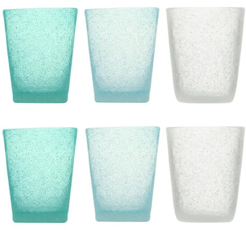 Memento Set mit 6 Wassergläsern aus Glas 300 cc (Wave)