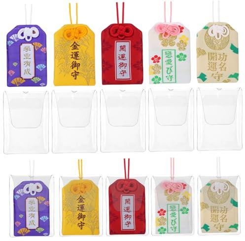 Holibanna 10stücke Japanischer Amulet Traditionelle Segenstasche Für Glück Und Wohlstand Handgefertigt Für Taschen Brieftaschen Und Für Besondere Anlässe