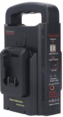 Tragbarer Netzteil-Wechselrichter 150 W für DCB180 DCB200 20-V-Akku. Tragbarer Wechselrichter für Elektrowerkzeuge mit AC-Ausgang für Heim-Backup-Werkzeug, Haus, Camping