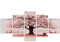 5D Diamond Painting 5 Teilig Groß XXL Kirschbaum Diamant Painting Bilder Basteln Erwachsene 150x75cm Diamond Art Painting, DIY Voll Diamant Malerei Stickerei Kreuzstich für Room Decor Wohnwand N-8730