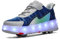 HUSKSWARE Rollschuhe,4-Rad-Skateschuhe,Schuhe mit Rollen zum Gehen und Rollen, für Jungen und Mädchen, Blau, 34 EU