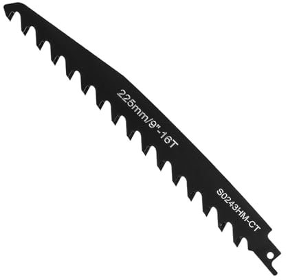 JUXINE Stichsägeblätt,Hartmetall Säbelsägeblatt,Holz Stein Sägeblatt für Ziegel, Beton, Zementplatte,Einhell, Dewalt,Bosch usw.(225mm)