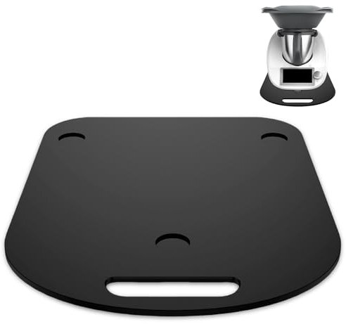 MEGYAD Tavola scorrevole per Bimby TM6 TM5: tavola scorrevole per tavola scorrevole, scorrimento in acrilico, facile da spostare e supporto sicuro (nero)