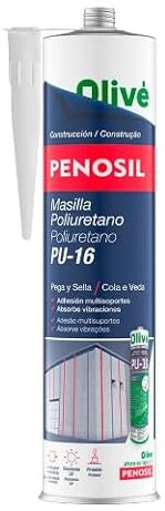 PENOSIL Masilla Poliuretano Blanca Cartucho 300 Ml. Sellador Poliuretano, Sellador Cemento, Ladrillo, Cerámica, Metales