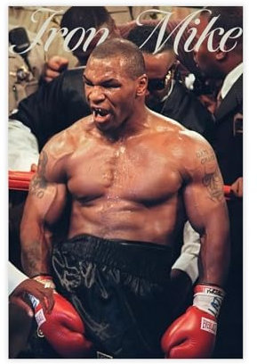 bacrhjlb Poster auf Leinwand, Motiv: Iron Mike Tyson, Schlafzimmer, Dekoration, Landschaft, Büro, Raumdekoration, Geschenk, 30 x 45 cm