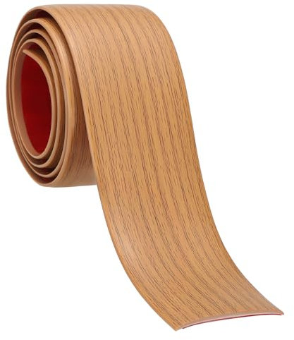 PATIKIL Self Adhesive Floor Transition Strip 40 mm x 1 Meters, Vinyl Laminate Floor Flat Divider for Joining Floor Gaps Doorways Carpet Cover Floor Tiles Yellow Oak