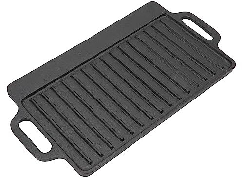 Gusseisen -Teil, Verdickte Doppelseitige Grillplatte, Freundlich Zum Kochen (40x20CM)