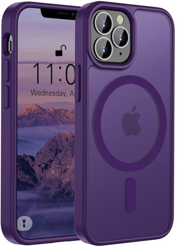 ORDA Magnetic Case for iPhone 11 Pro Max Case,Translucent Matte Back Slim for iphone 11 pro Max phone case,Military Grade Drop Proof Hard Back Protective Cover 6.5-Deep Purple