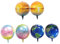 ERINGOGO 6Stücke Geburtstagsballons Aluminiumfolie Pastellfarben Party Dekoration Ballons Für Kindergeburtstag Luftballons Mit Erd Und Abendhimmel