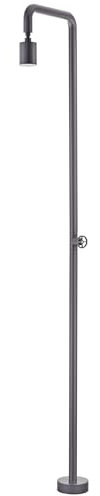 Galyon Imex GPP001 Robinetterie douche extérieure piscine piscine en acier inoxydable Colonne mono commande 1 voie avec rotation 90°, acier S.316 pour installation professionnelle en extérieur Gris
