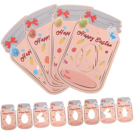 Angoily Sets Einmachglas Grußkarten Partykarten Für Frohe Ostern Grüße Einmachglas Osterkarten Papierkarten Für Lustige DIY Osterkarten Osterkarten Papierbastelkarten