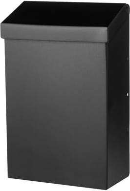 Architectural Mailboxes Modern Heritage™ Vertical Wall-Mounted Mailbox for Outside, Rust-Resistant Galvanized Steel Metal Small Mail Box, Black Modern Wall Mailbox