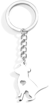 Tranbath Süße Cartoon Schlüsselanhänger Hund Welpe, Haustier Anhänger für Damen, Personalisierte Hunde-Schlüsselanhänger, Metall Taschenanhänger, Geschenk für Hundebesitzer (Hund1)