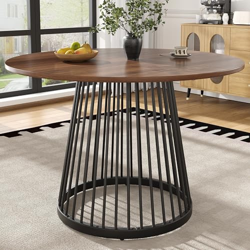 AilZylphera Moderner runder Esstisch 80cm, Küchentisch für 2-4 Personen, Metallgestell Couchtisch/esszimmertisch, runder Tisch für Wohnzimmer, Esszimmer, Küche, Café (3)