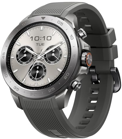Mibro GS Explorer S Ti Militär Smartwatch GPS, Titangehäuse, Offline-Karten | mit 1,32 AMOLED, Routenaufzeichnung, 10ATM Wasserdicht, 20-Tage-Akku, Outdoor-Abenteuer/Wandern, mit Silikonarmband