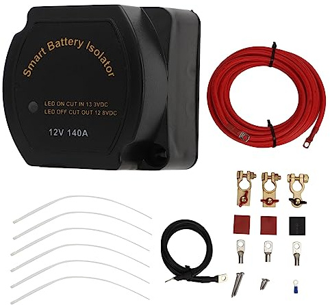 Dual-Batterie-Isolator-Kit, intelligentes 12 V 140 A empfindliches Relais, ATV, UTV, 4WD, RV-Batteriesystem