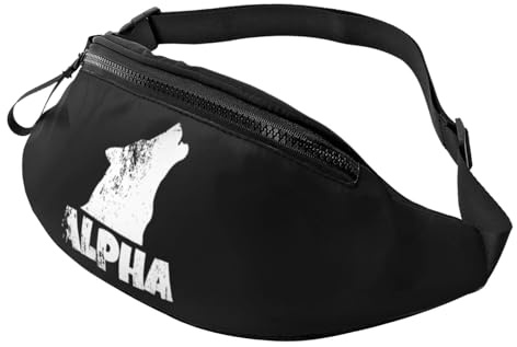 Alpha-Einzelgänger Bauchtasche Multifunktionale Brusttasche Verstellbarer Crossbody Für Hundespaziergänge Angeln Fitness 14X35Cm