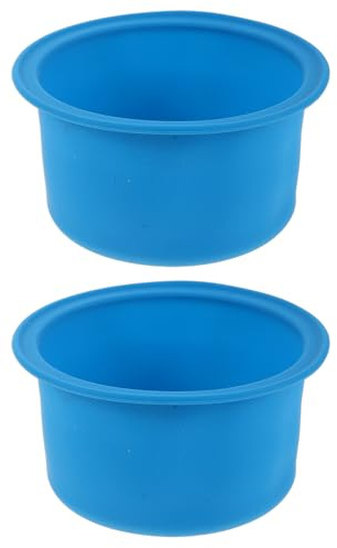 CIYODO 2pièces Doublures Silicone pour Pots Réutilisables pour Coupelles de Chauffe-cire Inserts pour Fondants Parfumés Antiadhésifs pour Bol à Cire