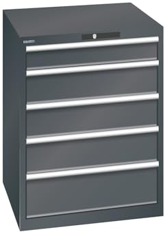 kaiserkraft | ESD-Schubladenschrank | BxTxH 717 x 725 x 850 mm | 5 Schubladen | Traglast 75 kg | anthrazitgrau