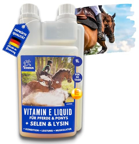 Vitamina E Caballo I Selenio Caballo I Vitamina E Selenio Lisina I Vit E Alimento Complementario Potenciador de la Energía Músculo I Fortalecimiento Muscular I Fortalecimiento del Alimento Selenio 1L