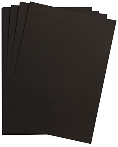 Clairefontaine 975250C Packung mit 25 Bastelkartons Maya, 185g, DIN A4, 21 x 29,7cm, 1 Pack, Schwarz