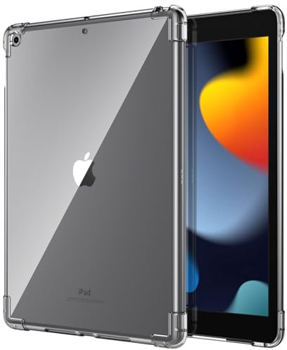 TiMOVO Funda Protectora Compatible con Nuevo iPad 9ª Generación 2021/iPad 8ª Generación 2020 10.2'', TPU Transparente Carcasa Trasera de Goma Esmerilada para iPad 7ª Gen 10.2 2019 - Claro