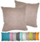 Moon Luxury Doppelpack Kissenhülle in Struktur-Optik Chenille garngefärbt 2 x Kissenbezug 50x50 cm Taupe