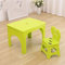 HHXD Tisch und Stühle für Kinder Can Zusammenklappbar/Spielstuhl Grün Kunststoff PP/Kinder Vorschulkindergarten Kinderzimmer/Grün / 1tabel + 1chair