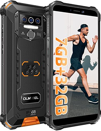 OUKITEL WP5 Outdoor Smartphone Ohne Vertrag, 8000mAh Akku,4G Dual SIM,IP68 Wasserdichter,4GB 128GB Erweiterbar, Android 10 Handy,Global Version 5,5 Zoll Triple Kamera Face/Fingerprint ID