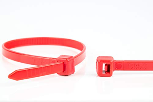 Colliers de serrage rouge, 300x4,8mm, 100 pièces