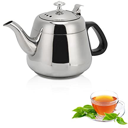 1.5L/2L Tea Kettle for Stovetop,Stainless Steel Teapot,Stove Top Kettle Whistling Kettle Fast Boiling Heat Water Tea Pot Mirror Finish Spout Tea Pots with Filter for Restaurants,Family or Party