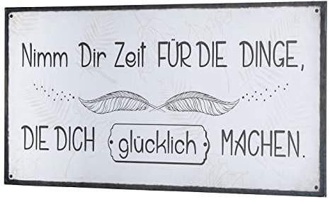 Wandbild 40x20cm Nimm dir Zeit Glück Spruch Deko Wandschild Freunde Lieblingsmensch Bild Wanddeko Geschenkidee