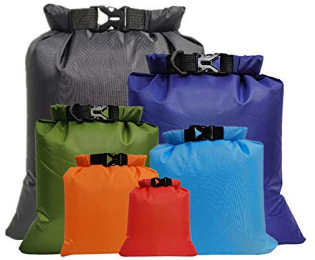 doorslay 6 Stück Outdoor wasserdichte Aufbewahrungsbeutel Packsäcke,für Camping Bootfahren Smartphone Kamera Aufbewahrungsbeutel für treibenden Wassersport,(1,5L+2,5L+3,0L+3,5L+5,0L+8,0L)