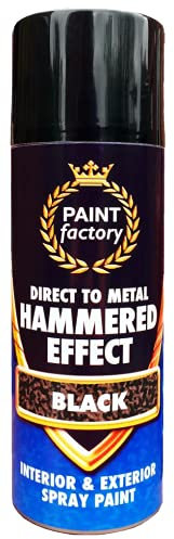 Classic Signature - Hammered Effect Spray Paint 400ml, Use for Interior & Exterior Aerosol for Metal, Wood, Plastic (3 x Pack, Black)