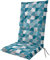 Doppler Auflage Hochlehner Living Kreis Blau I Gartenstuhl-Polster 119x48x6cm aus Baumwolle & Polyester I Sitzauflage weich & bequem I Sitzkissen zum Festbinden an Gartenstuhl