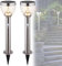 Solarlampen mit Sensor Garten Set 2 Stück - Solarleuchten Wegeleuchten Außen mit Bewegungsmelder - Solarlampe Höhe 55 cm - Außenleuchte Edelstahl - Solarleuchte Gartenlampe Solar Wetterfest
