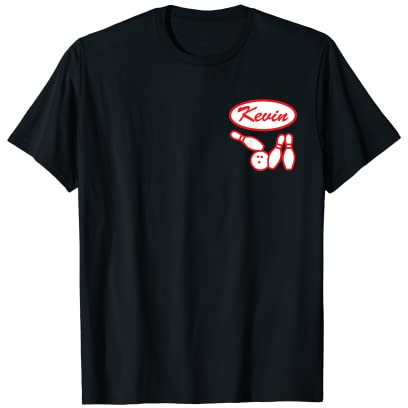 Bowling Namensschild Shirt Kevin Team League Geschenk T-Shirt