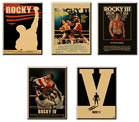 time4art ROCKY BALBOA FILM Bild 5 x 40x30cm Poster Print Canvas Bild auf Keilrahmen Leinwand